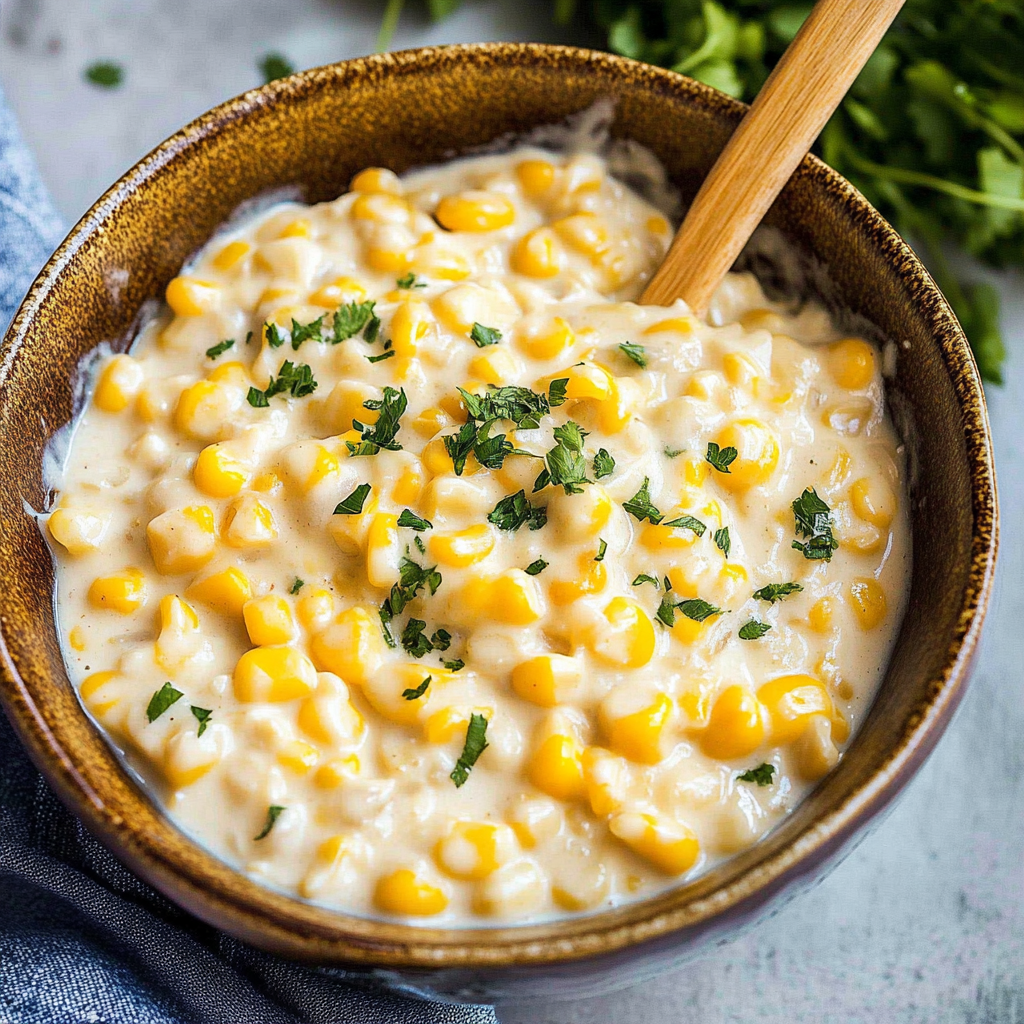 Recipe preparation for crockpot creamed corn