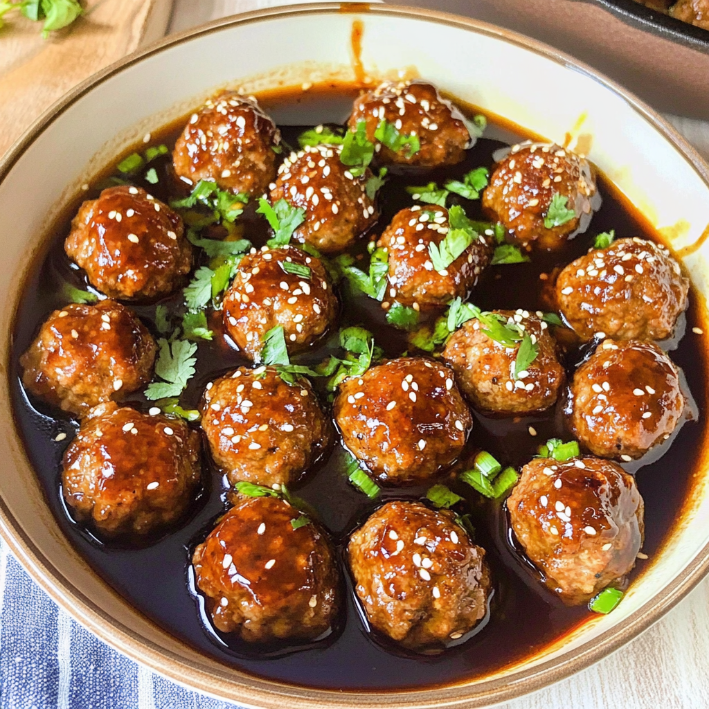 Recipe preparation for ASIAN GLAZED TURKEY MEATBALLS