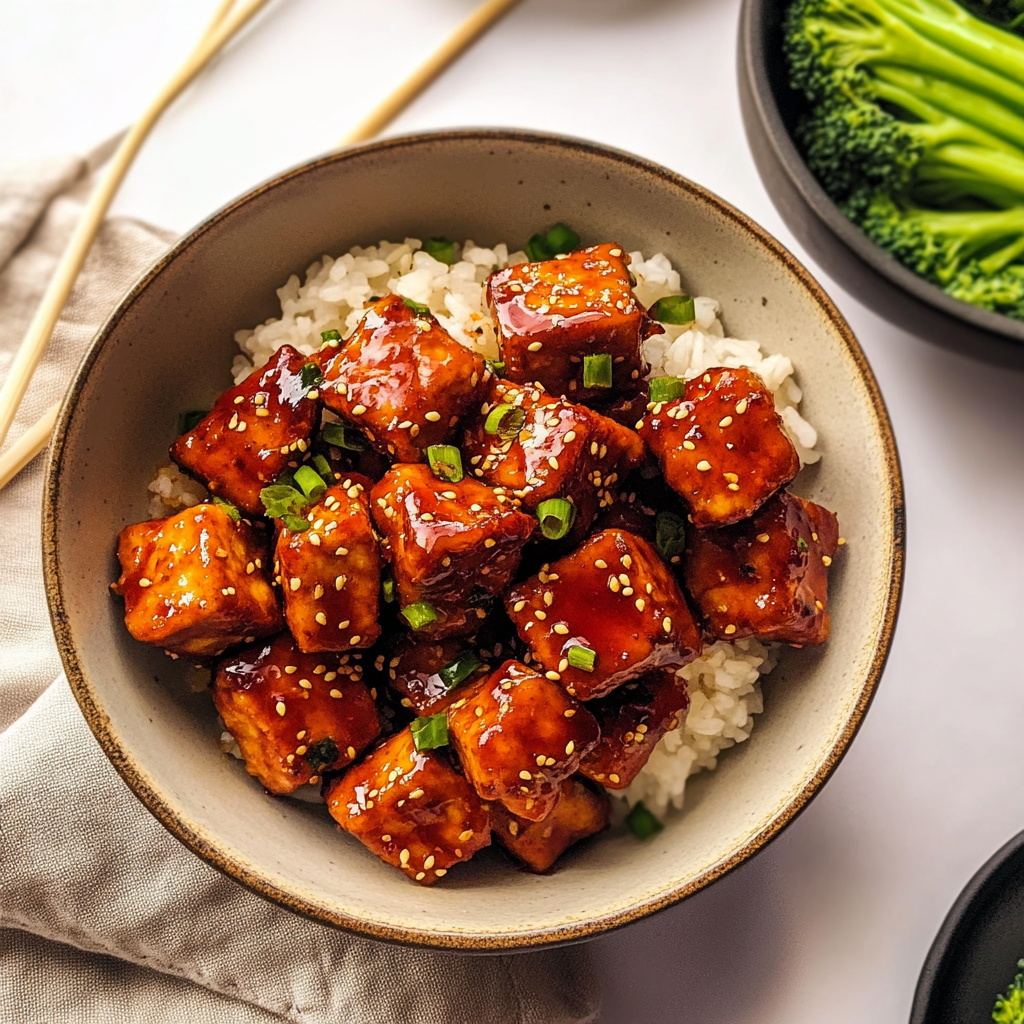 Recipe preparation for Crispy Gochujang Korean Tofu