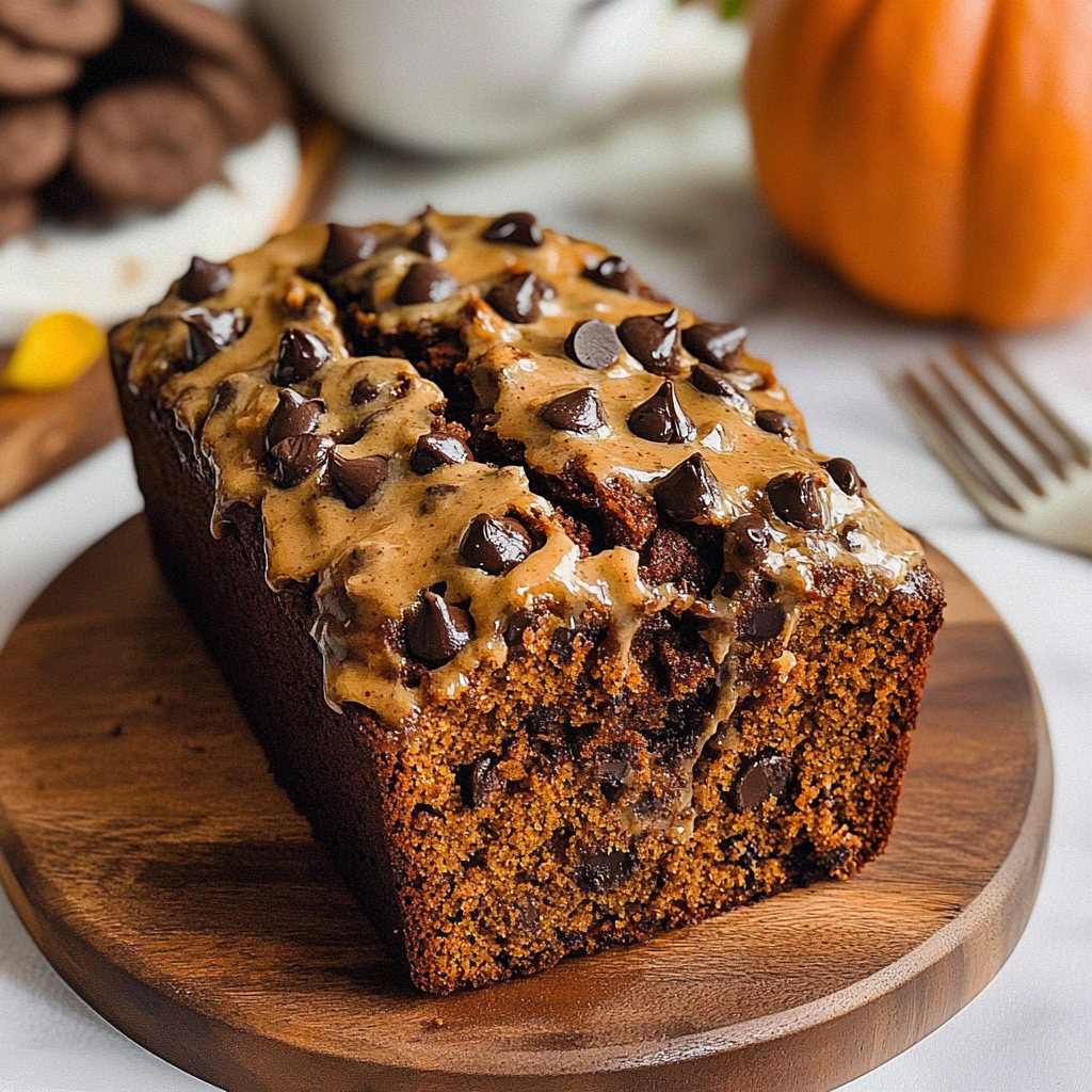 Recipe preparation for Chocolate Chip Pumpkin Bread