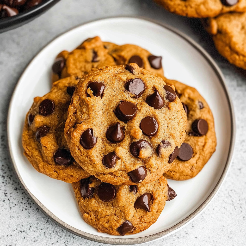 Recipe preparation for chewy pumpkin chocolate chip cookies