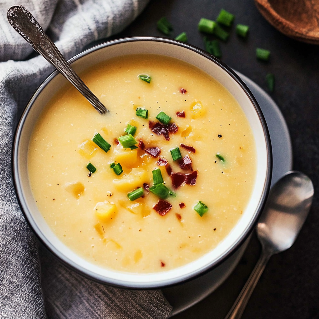 Recipe preparation for Creamy Rustic Potato Soup