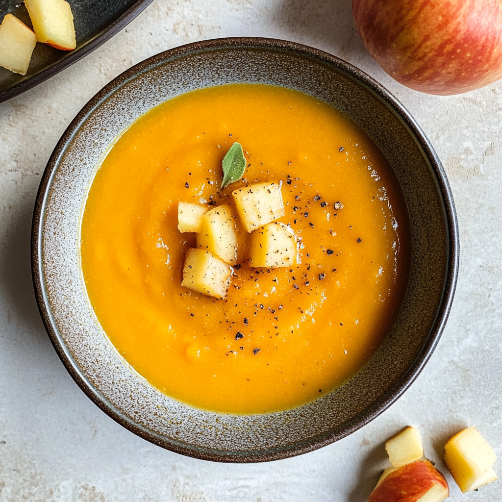 Recipe preparation for Roasted Butternut Squash & Apple Soup