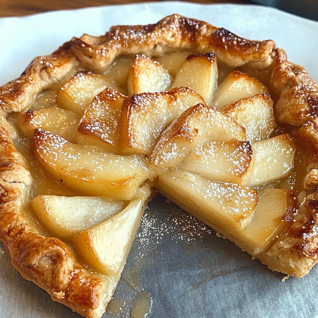 Recipe preparation for Spiced Pear & Ginger Galette