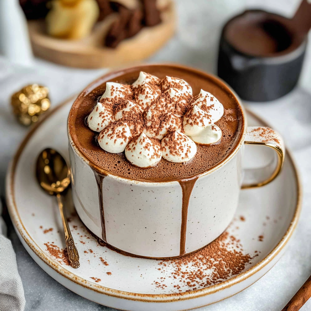 Recipe preparation for Cinnamon Chai Hot Chocolate