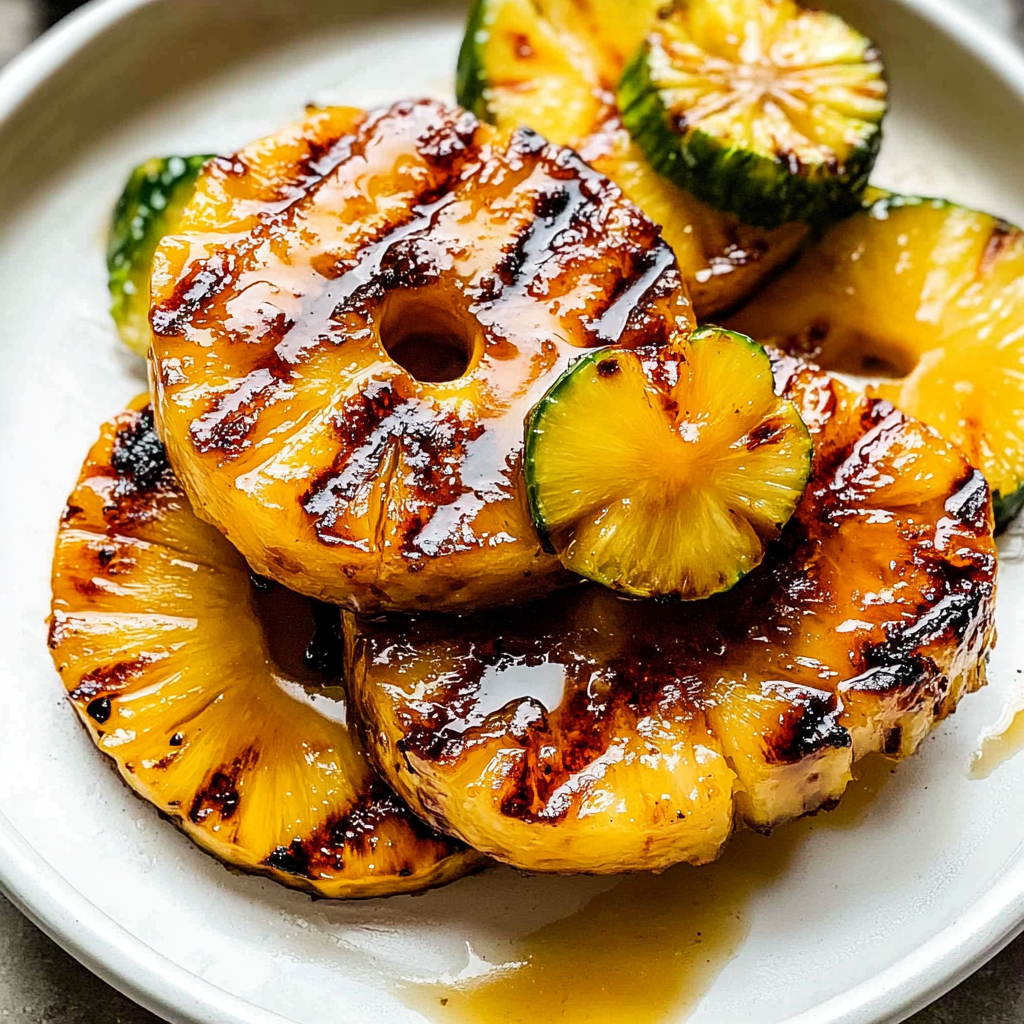 Recipe preparation for Grilled Pineapple