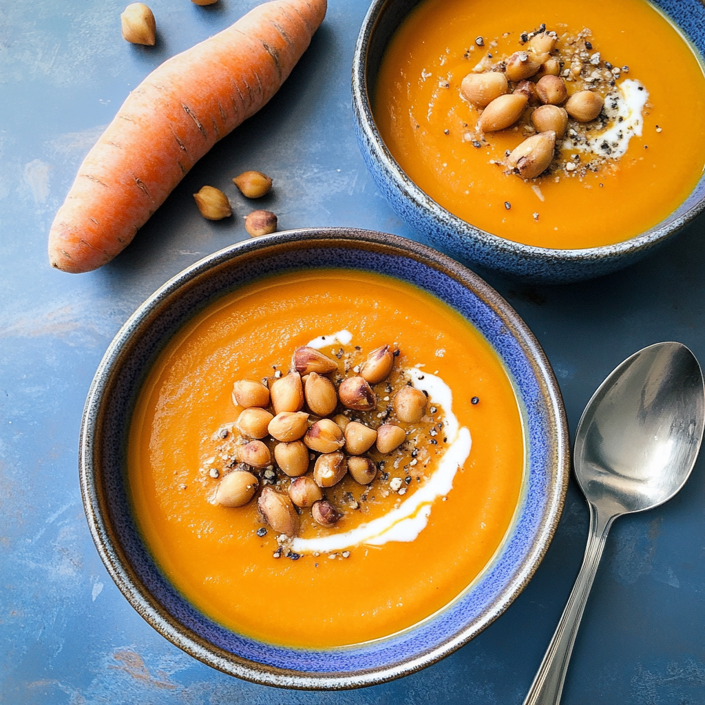 Recipe preparation for Sweet Potato & Carrot Soup