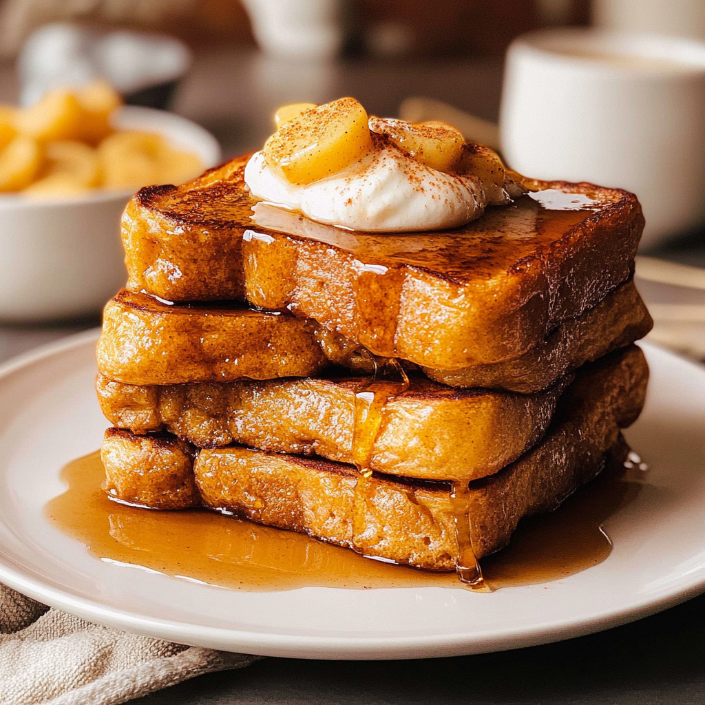 Recipe preparation for Pumpkin French Toast