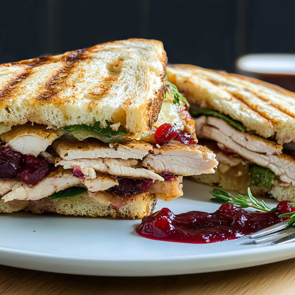 Recipe preparation for Turkey & Cranberry Panini
