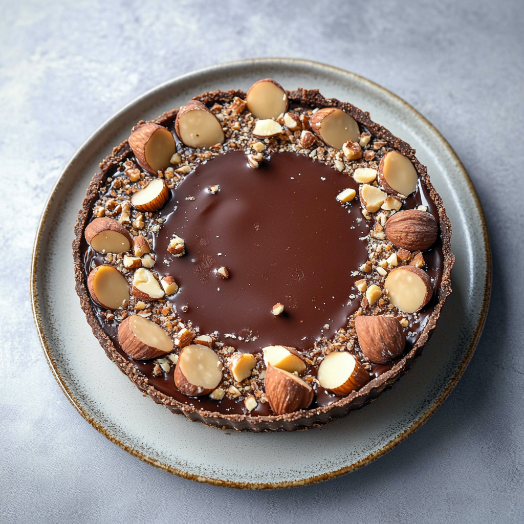 Recipe preparation for Hazelnut Chocolate Tarts