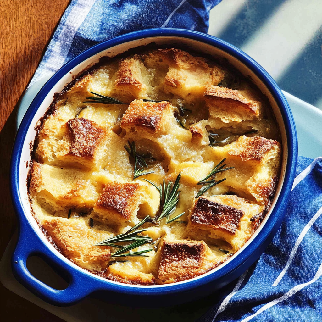 Recipe preparation for Savoury Bread Pudding