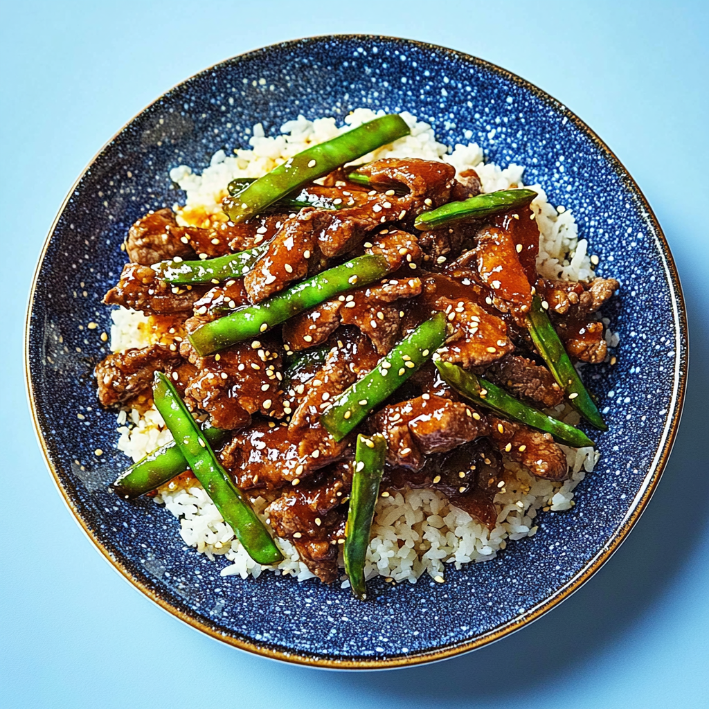 Recipe preparation for Sesame Ginger Beef Stir Fry