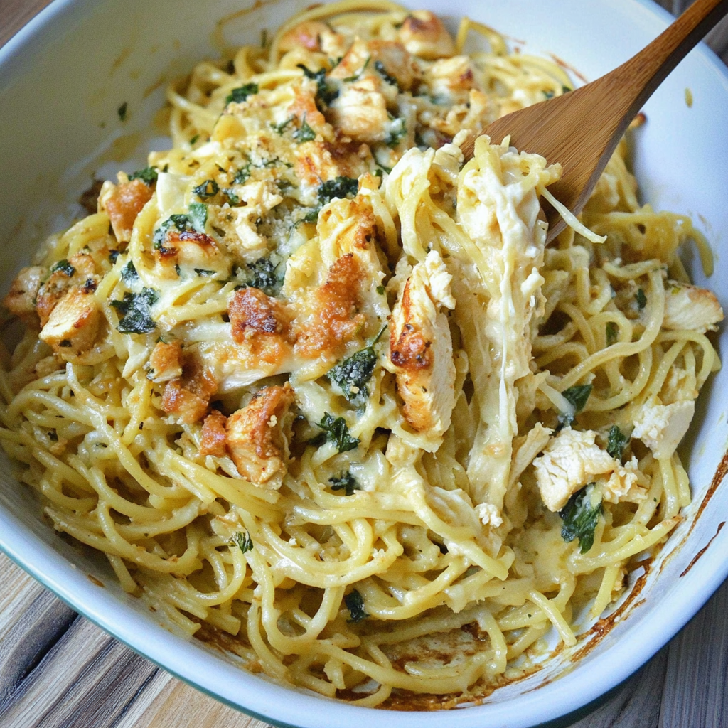 Recipe preparation for Monterey Chicken Spaghetti