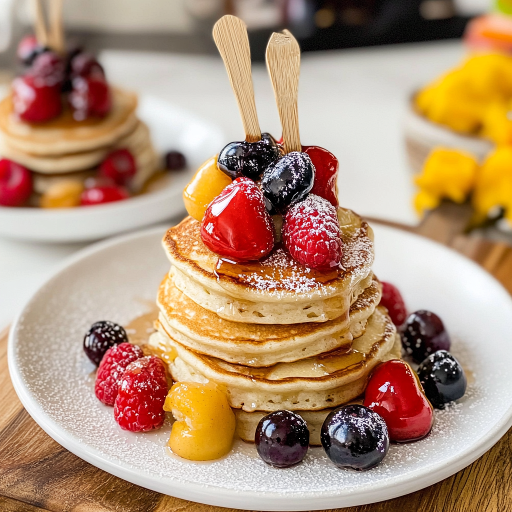 Recipe preparation for Mini Pancake Stacks
