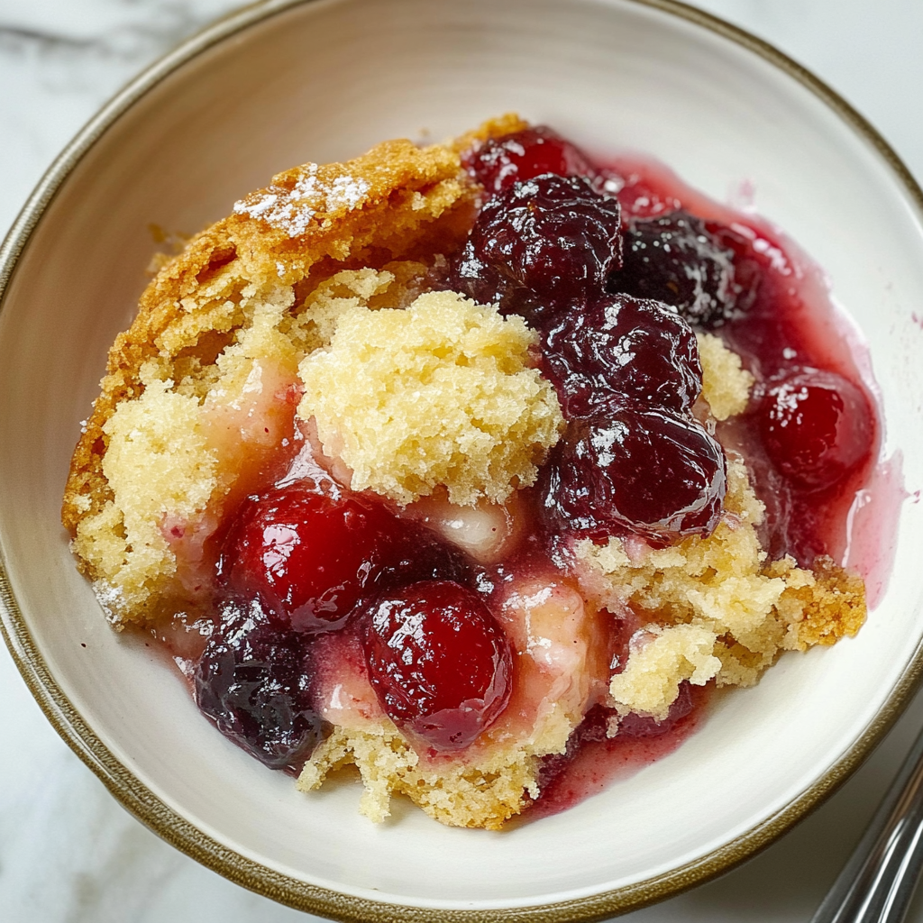 Recipe preparation for Cranberry Dump Cake