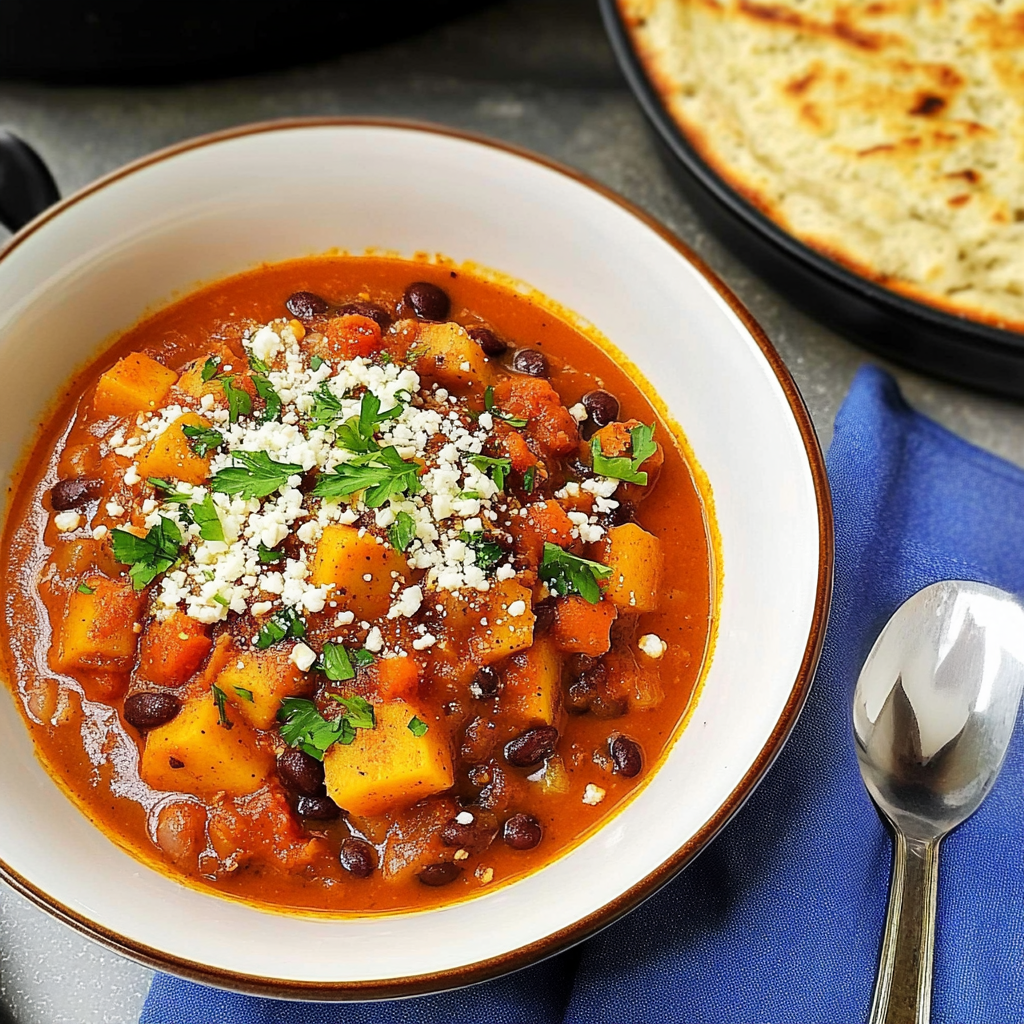 Recipe preparation for Chipotle Sweet Potato Black Bean Chili