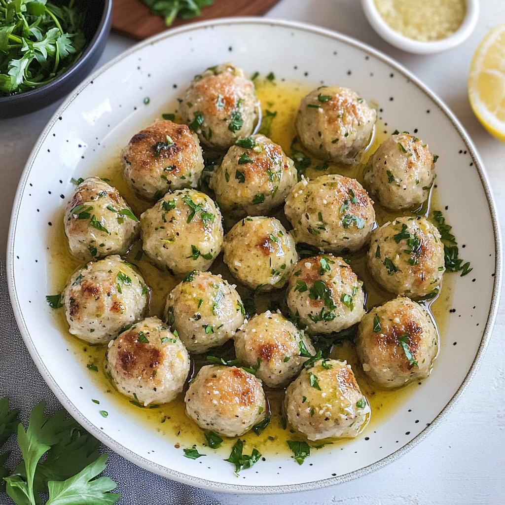 Recipe preparation for Garlic Parmesan Turkey Meatballs
