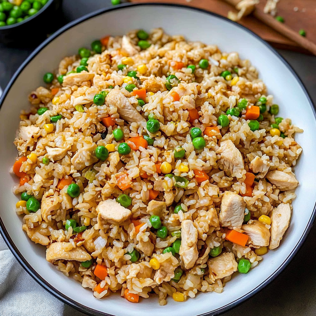 Recipe preparation for Healthy Chicken Fried Rice