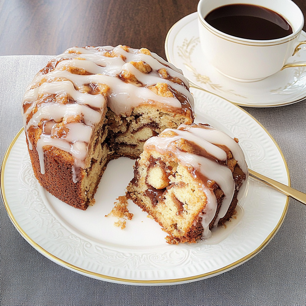 Recipe preparation for Christmas Coffee Cake