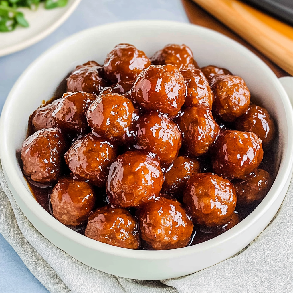 Recipe preparation for Grape Jelly Meatballs