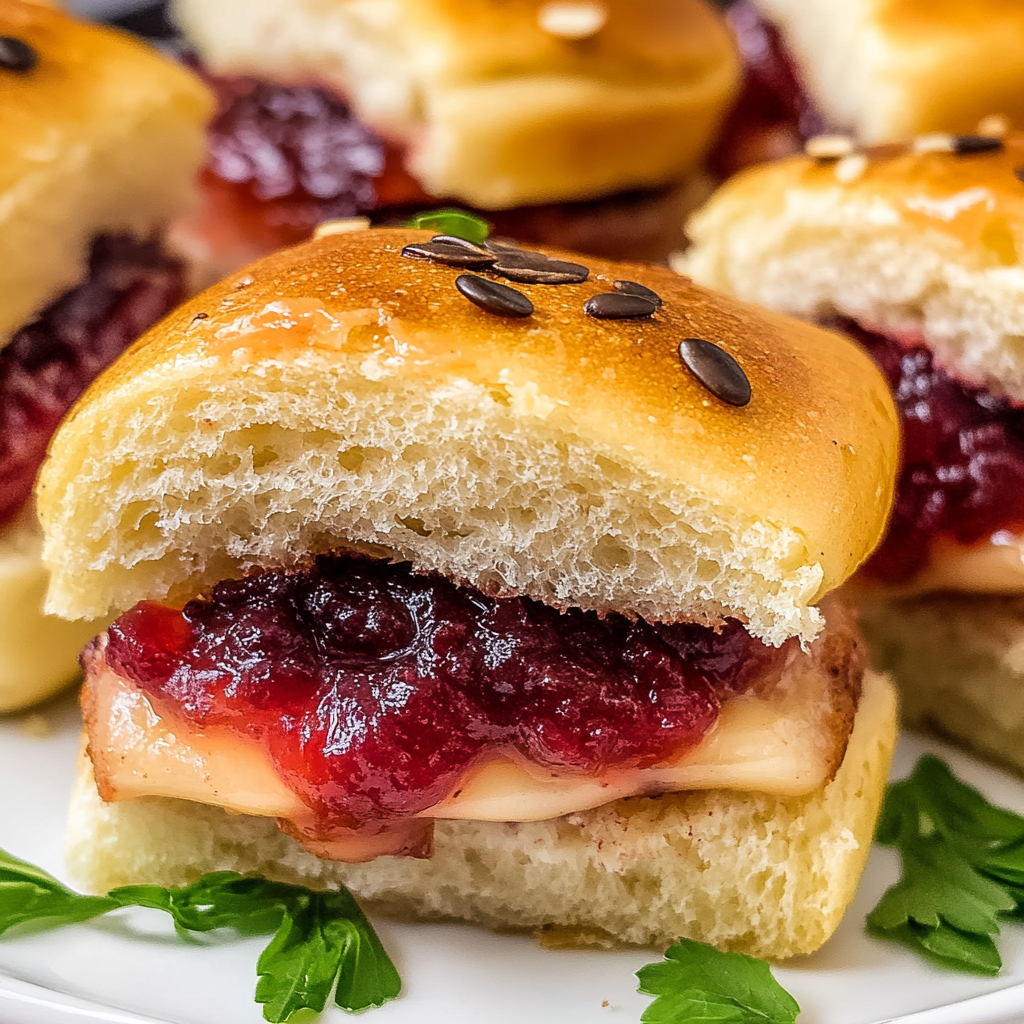 Recipe preparation for Turkey Cranberry Sliders