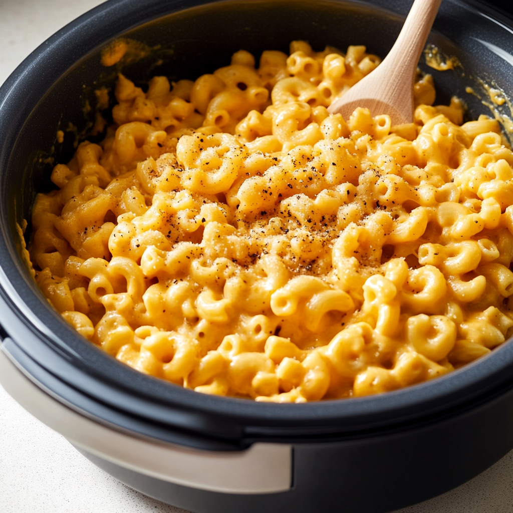 Recipe preparation for Crockpot Mac & Cheese (Must-Have Holiday Side)