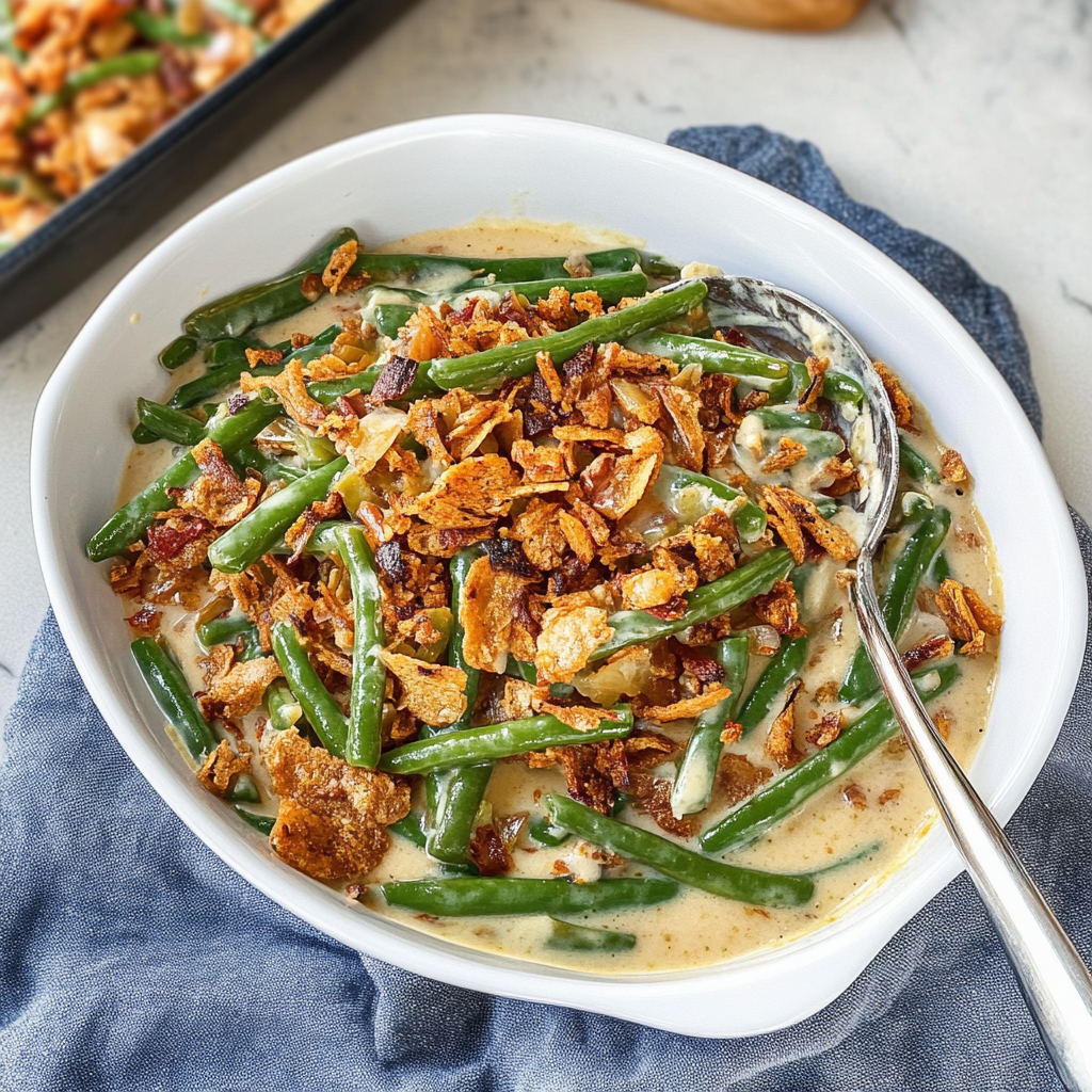Recipe preparation for ultimate green bean casserole