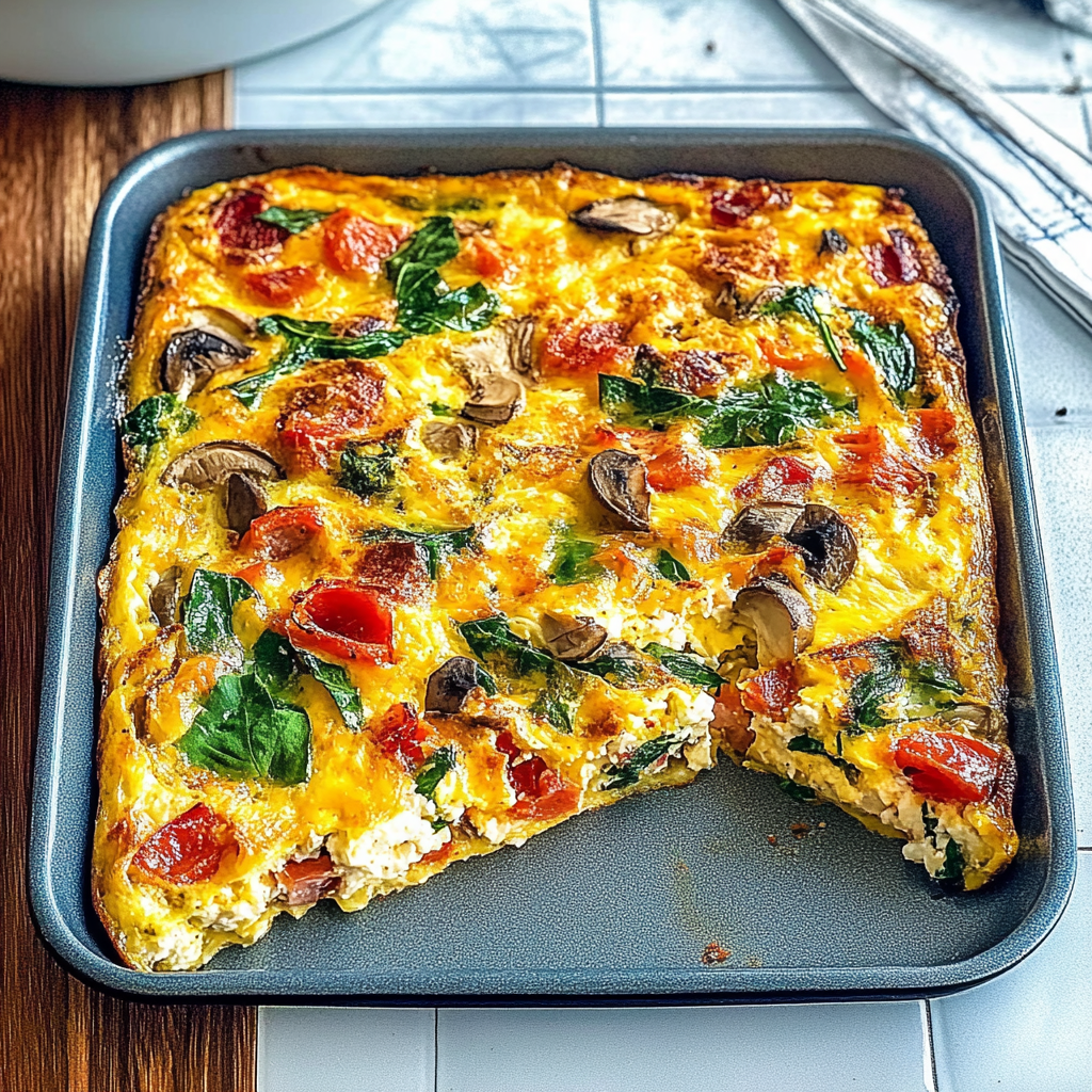 Recipe preparation for Sheet Pan Frittata