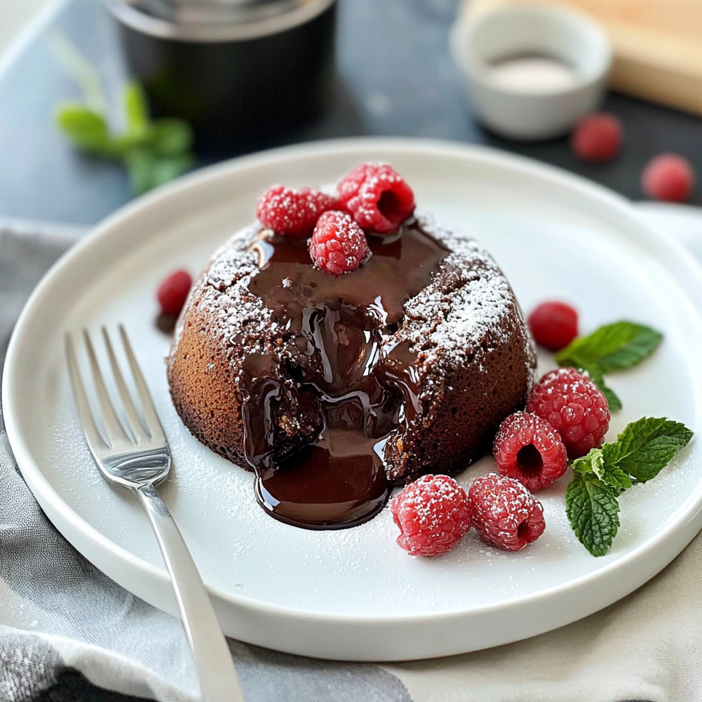 Recipe preparation for Instant Pot Chocolate Lava Cake