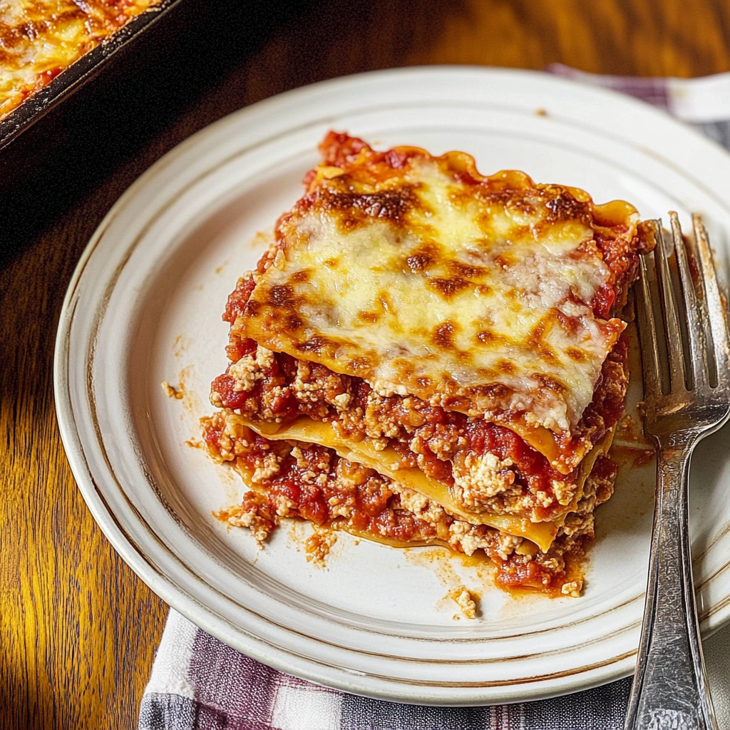 Recipe preparation for homemade lasagna