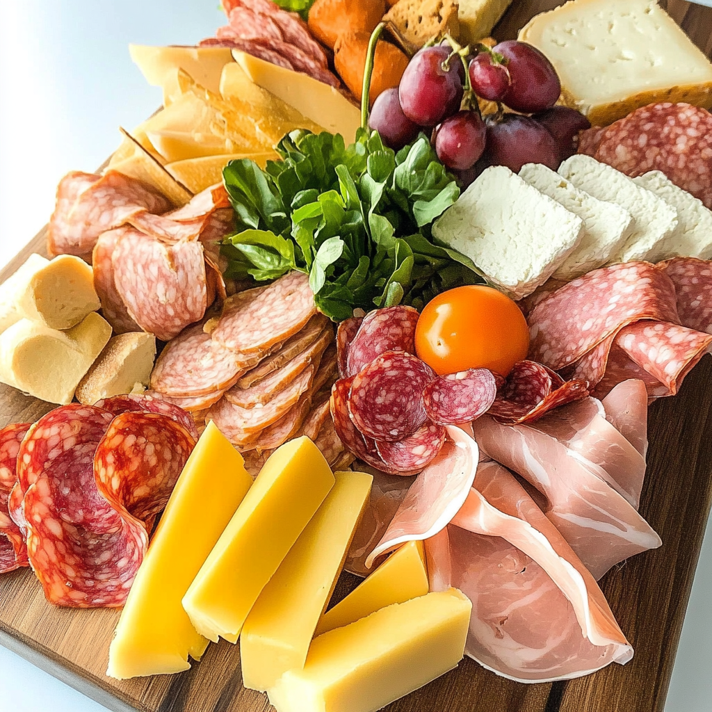 Recipe preparation for Meat and Cheese Platter