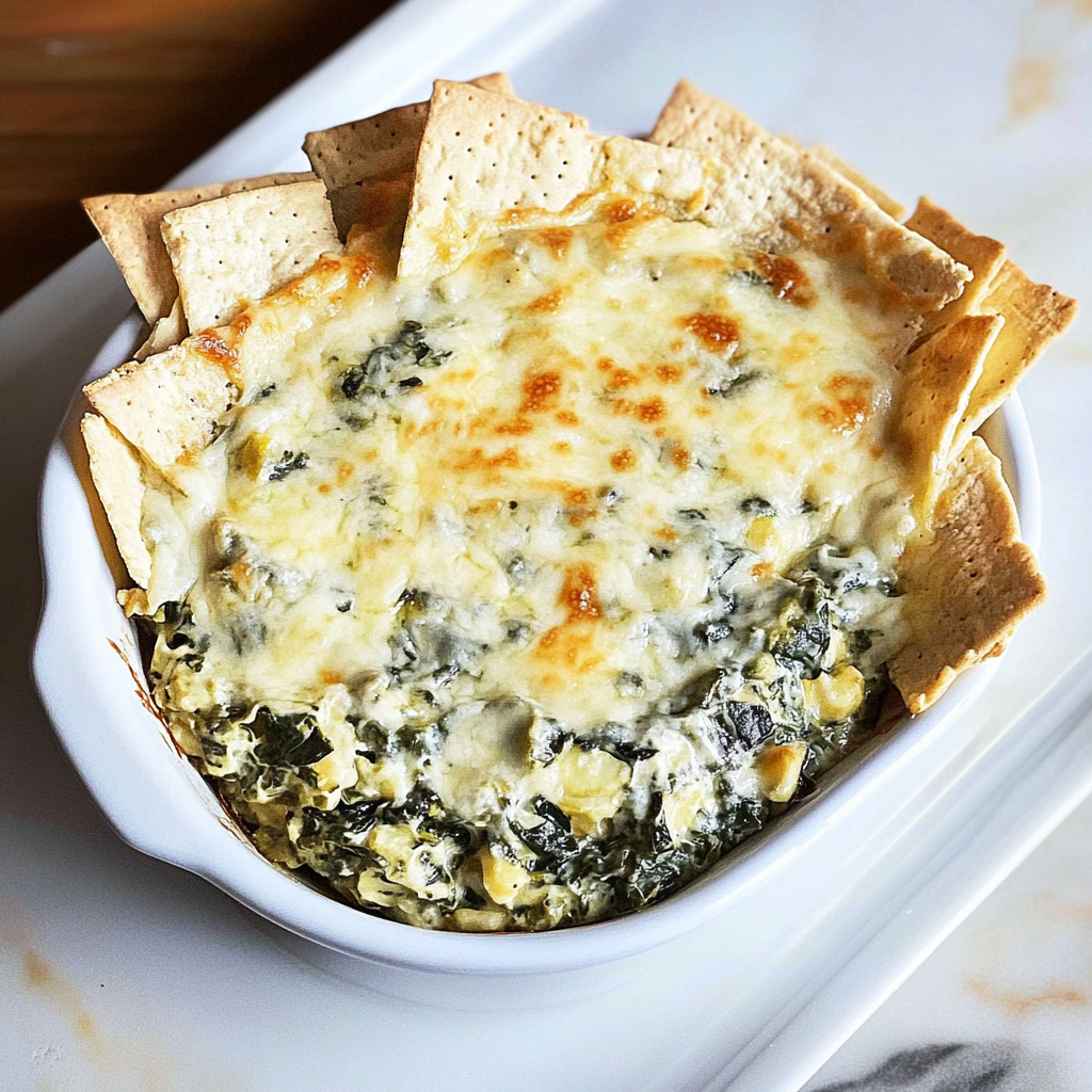 Recipe preparation for Spinach and Artichoke Dip