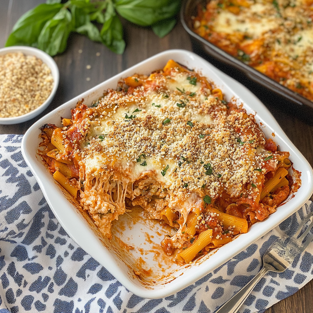 Recipe preparation for Chicken Parmesan Casserole