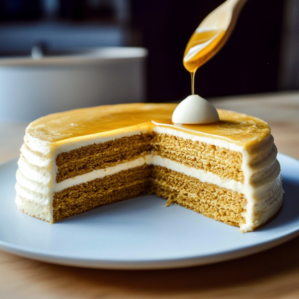 Recipe preparation for Russian Honey Cake