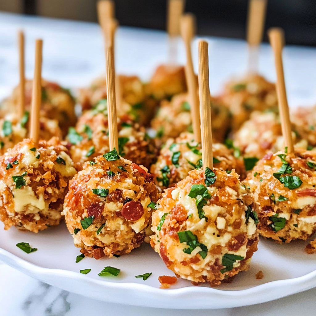 Recipe preparation for Bacon Ranch Cheese Ball Bites