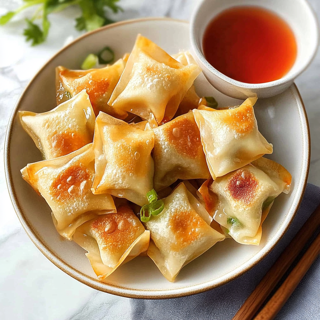 Recipe preparation for Cream Cheese Wontons