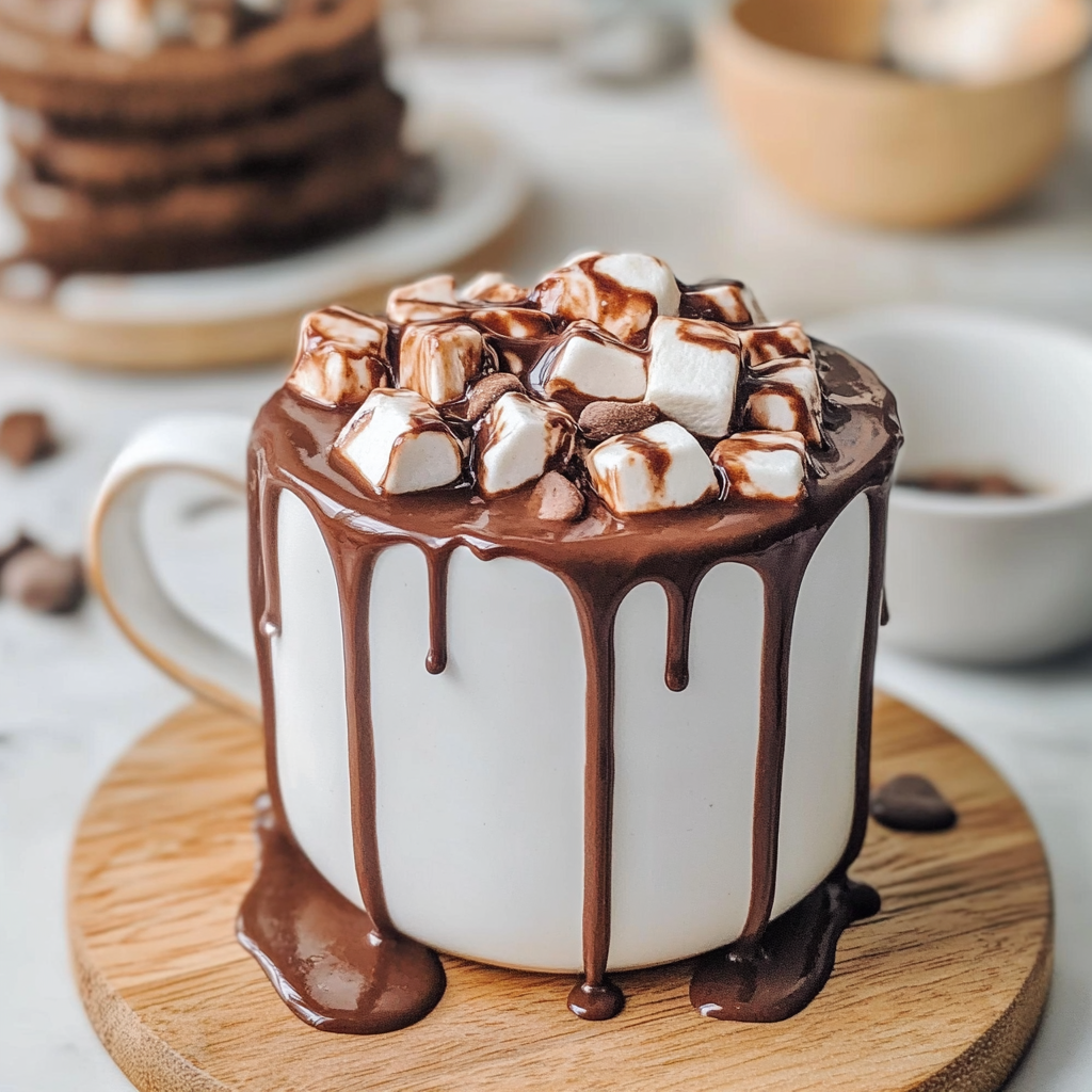 Recipe preparation for Pumpkin Nutella Hot Chocolate