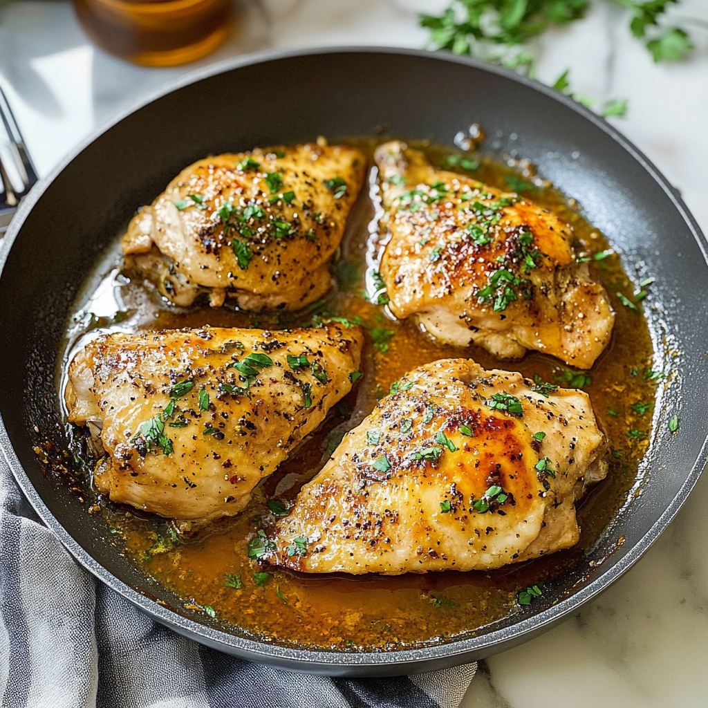 Recipe preparation for Maple Mustard Glazed Chicken