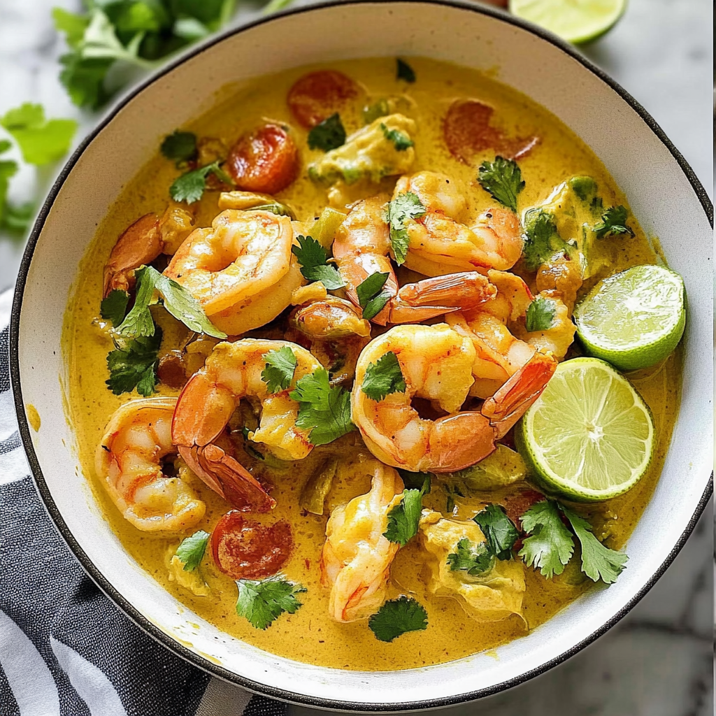 Recipe preparation for Easy Thai Shrimp Curry Recipe