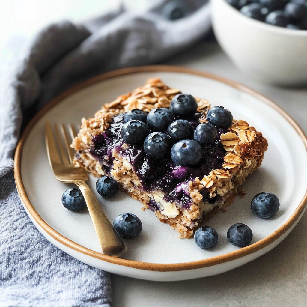 Recipe preparation for Blueberry and Almond Baked Oatmeal