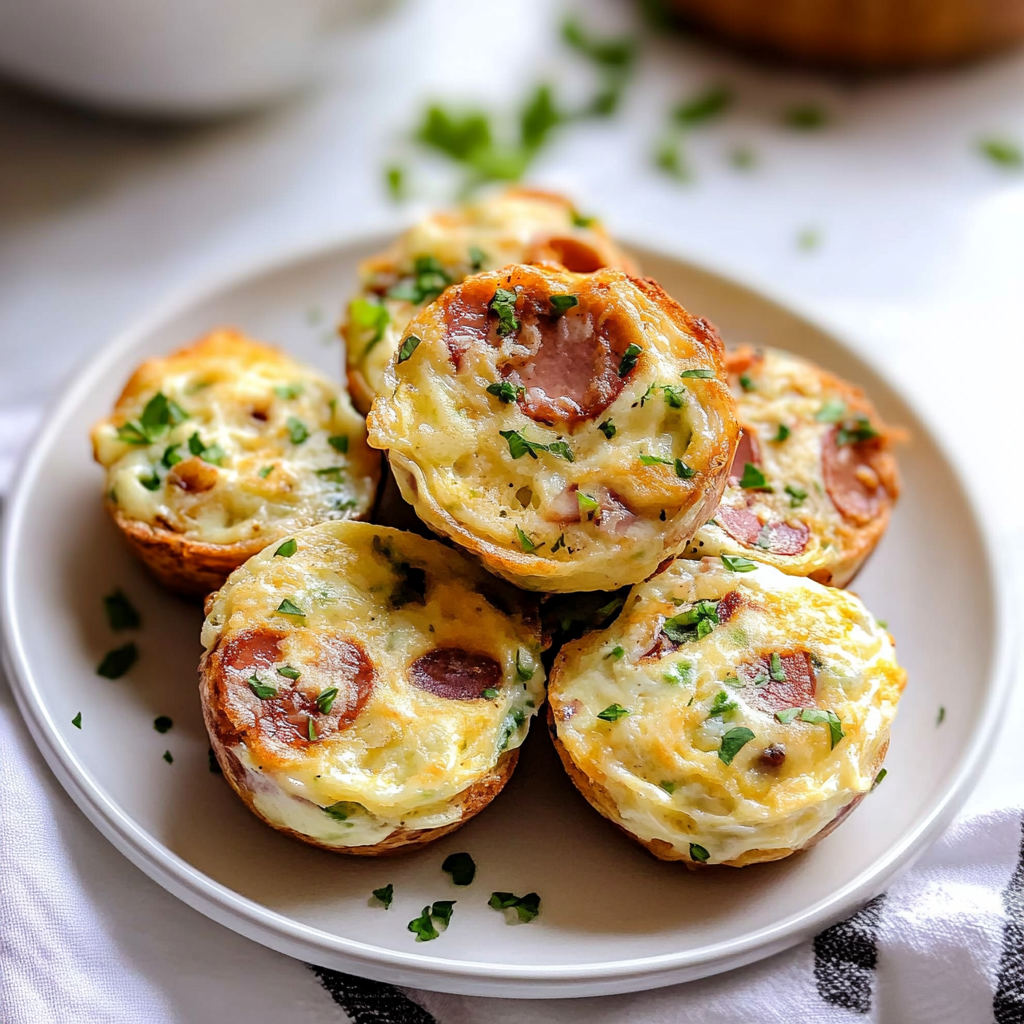 Recipe preparation for Healthy Egg White Breakfast Muffins