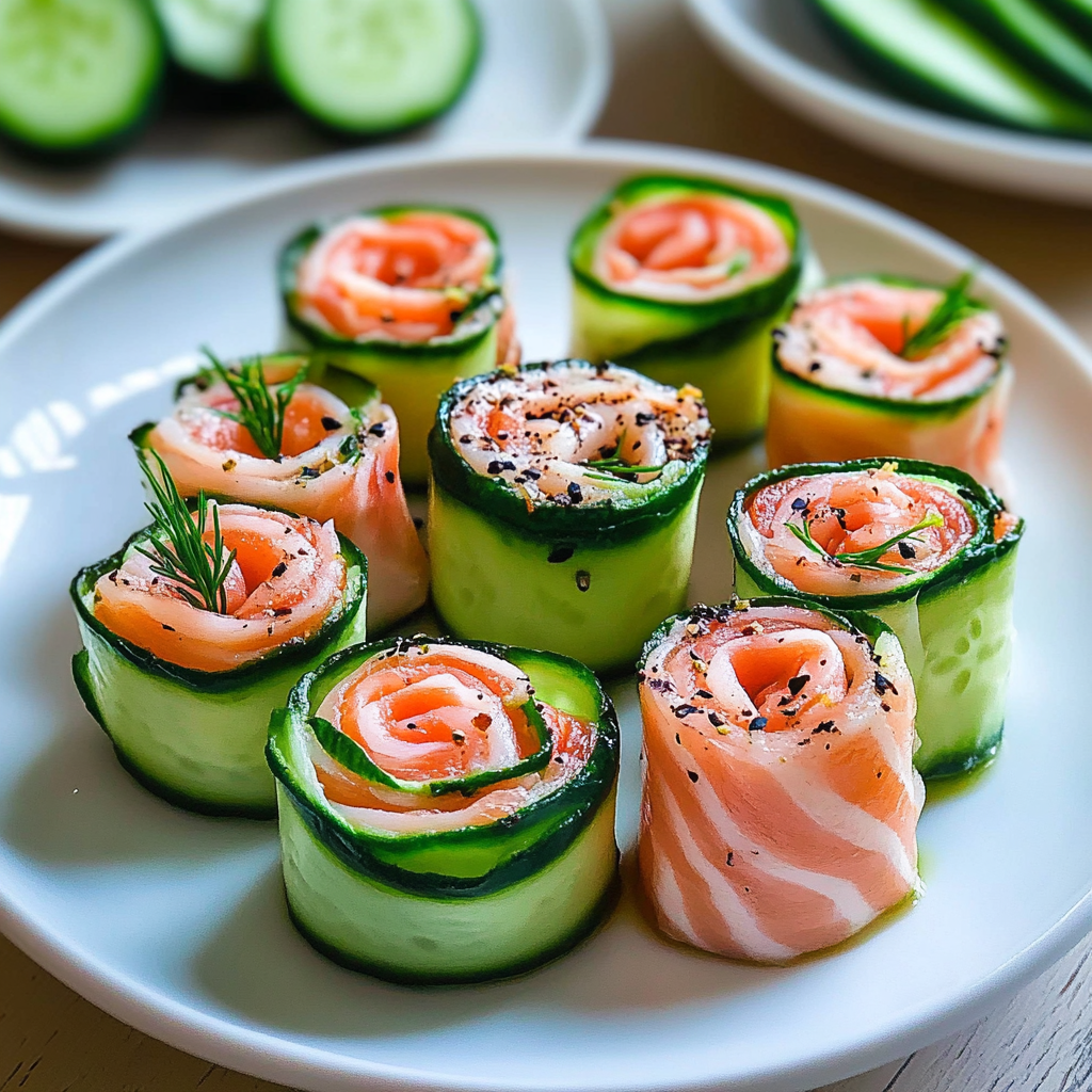 Recipe preparation for High-Protein Smoked Salmon and Cucumber Protein Wraps