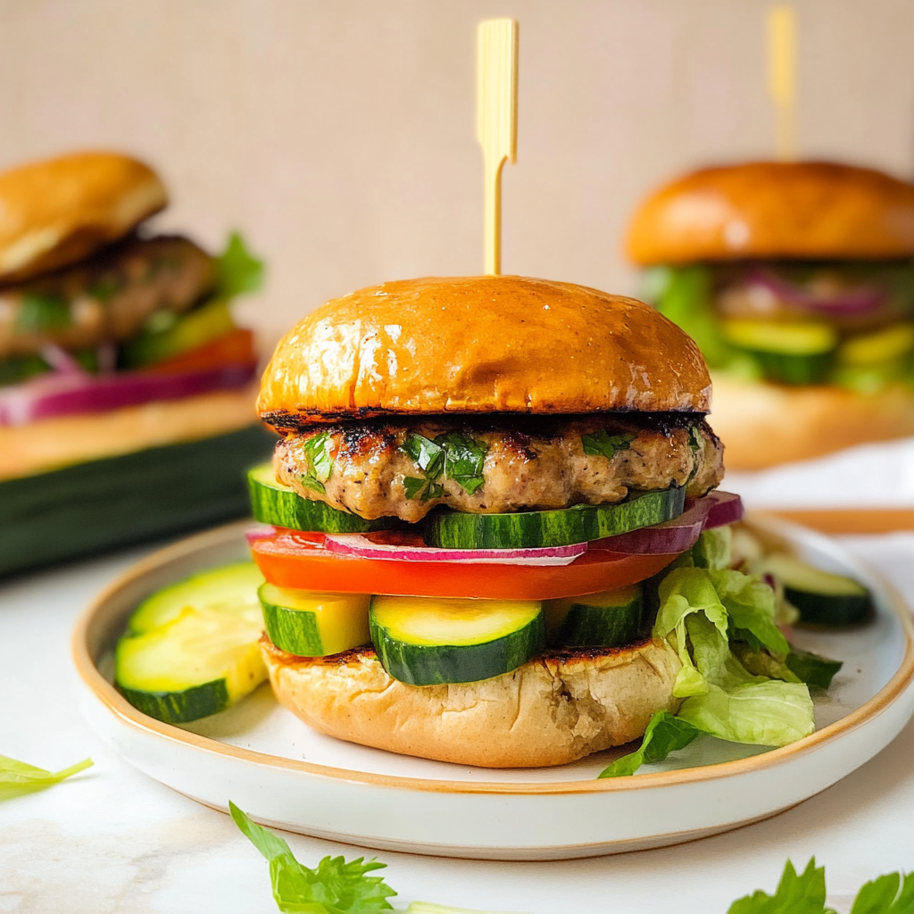 Recipe preparation for Zucchini Turkey Burgers