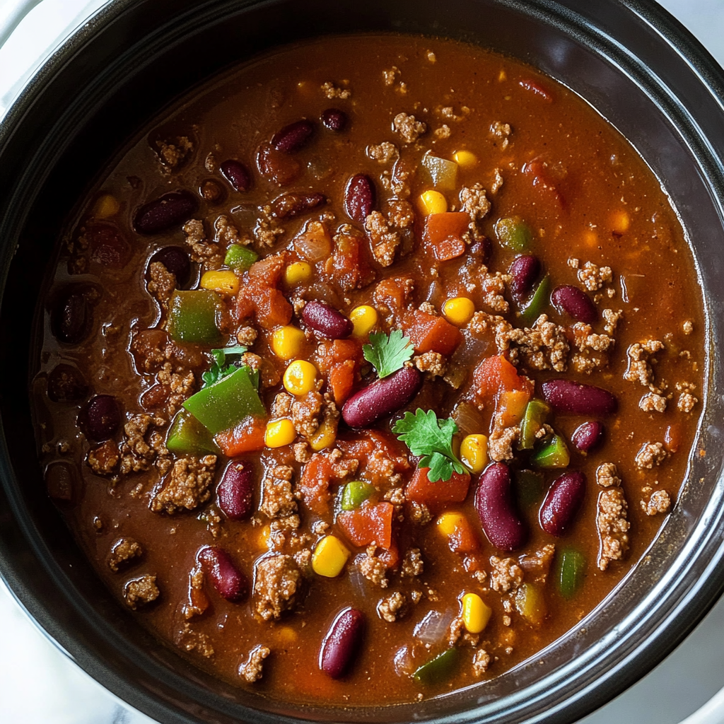 Recipe preparation for Slow Cooker Chili