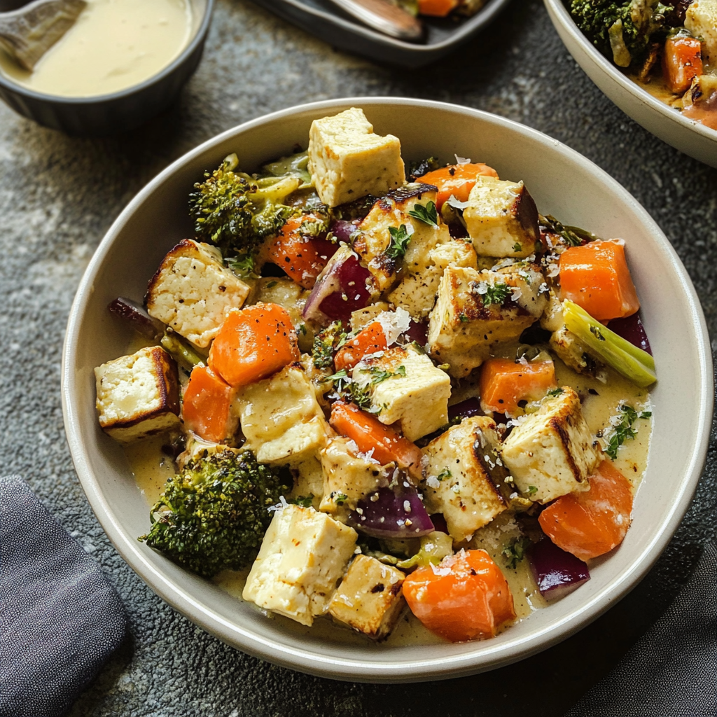 Recipe preparation for Sheet Pan Tofu