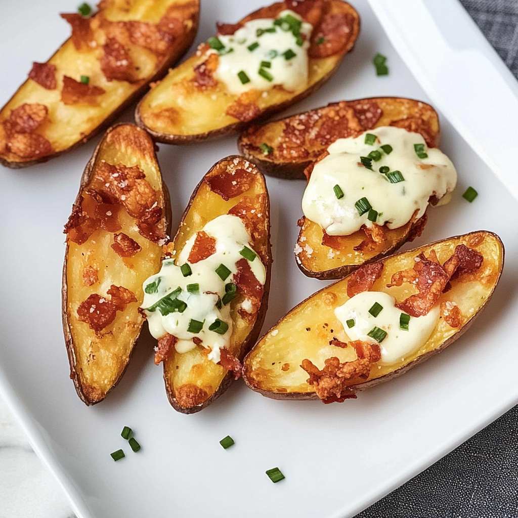 Recipe preparation for crispy loaded potato skins
