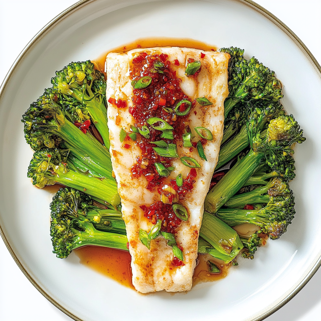 Recipe preparation for Teriyaki Miso Cod with Broccoli