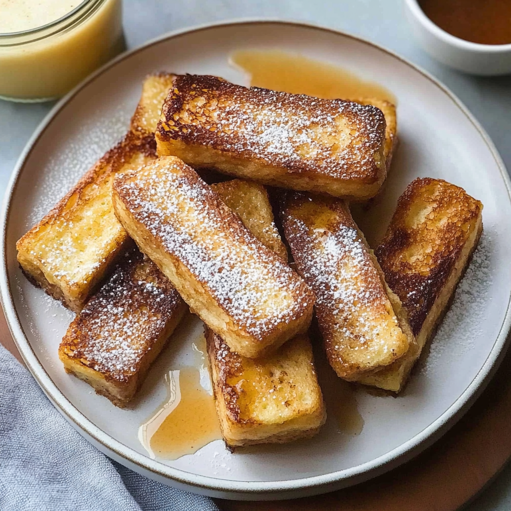 Recipe preparation for Cinnamon French Toast Sticks