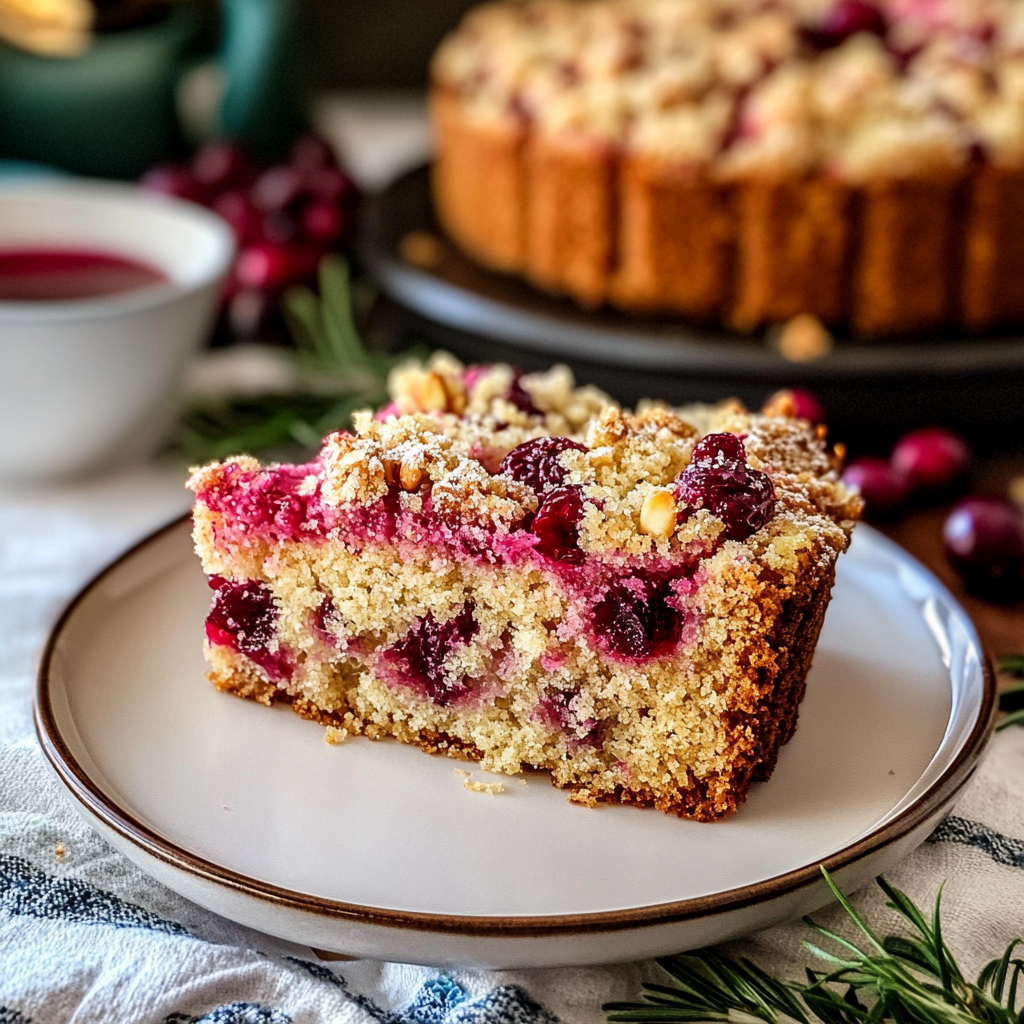 Recipe preparation for Cranberry Bliss Coffee Cake