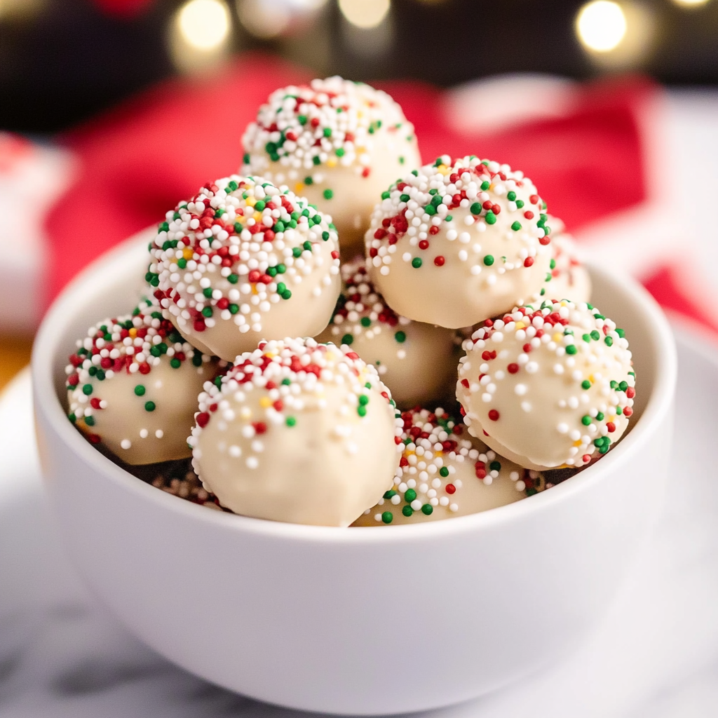 Recipe preparation for Sugar Cookie Truffles for Christmas